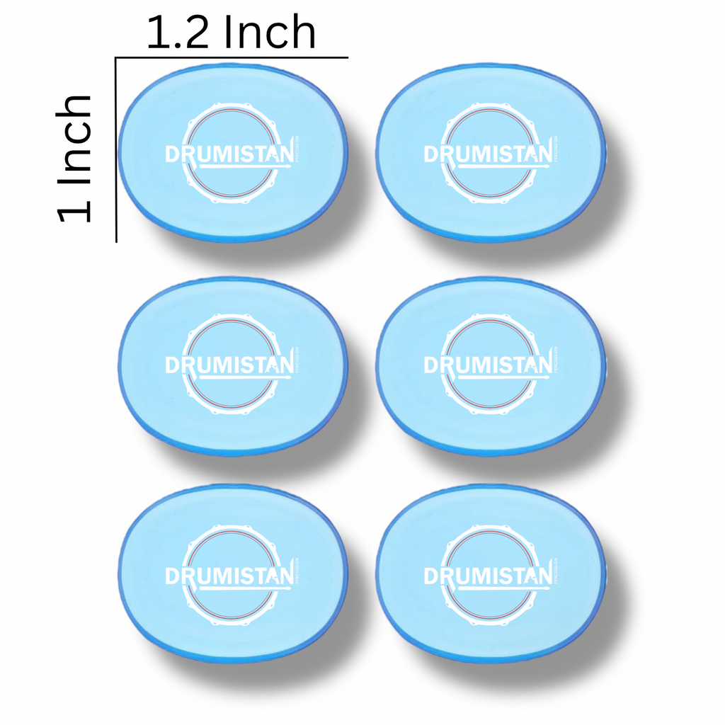 Ocean Gel Drum Dampeners, Sound Control Pads, Set of 6, Blue, Silicone