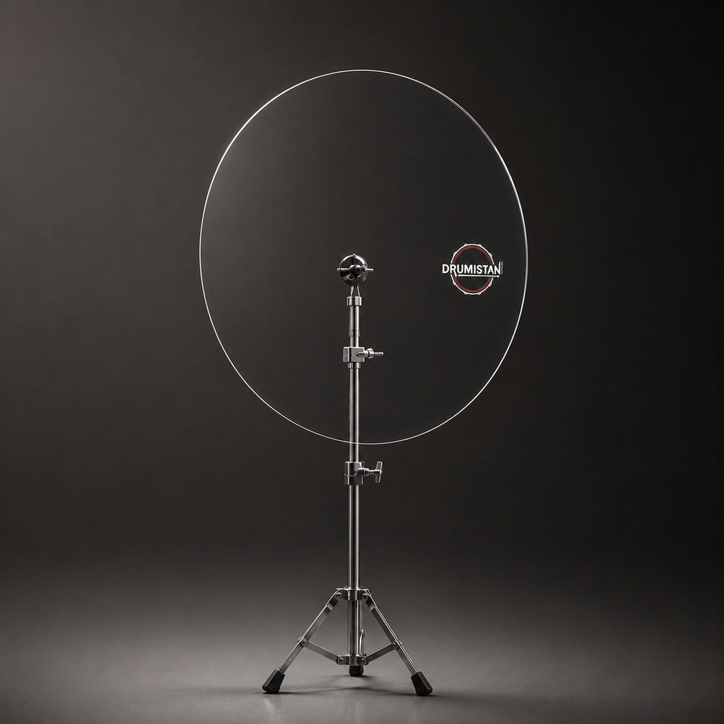 Professional Acrylic Round Drum Shield | Anti Yellow | Portable Drum Shield Baffle | Pack of 2