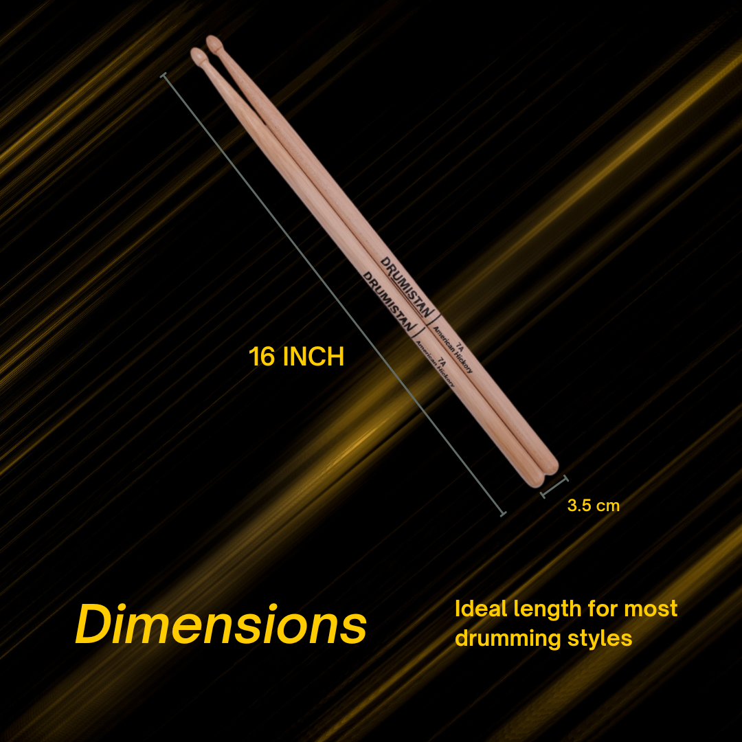 Standard American Hickory Straight Balance Drum Sticks
