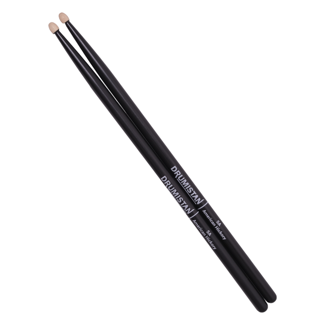 Vision American Hickory Drum Sticks - Black (Straight Balance, Acorn Tip)