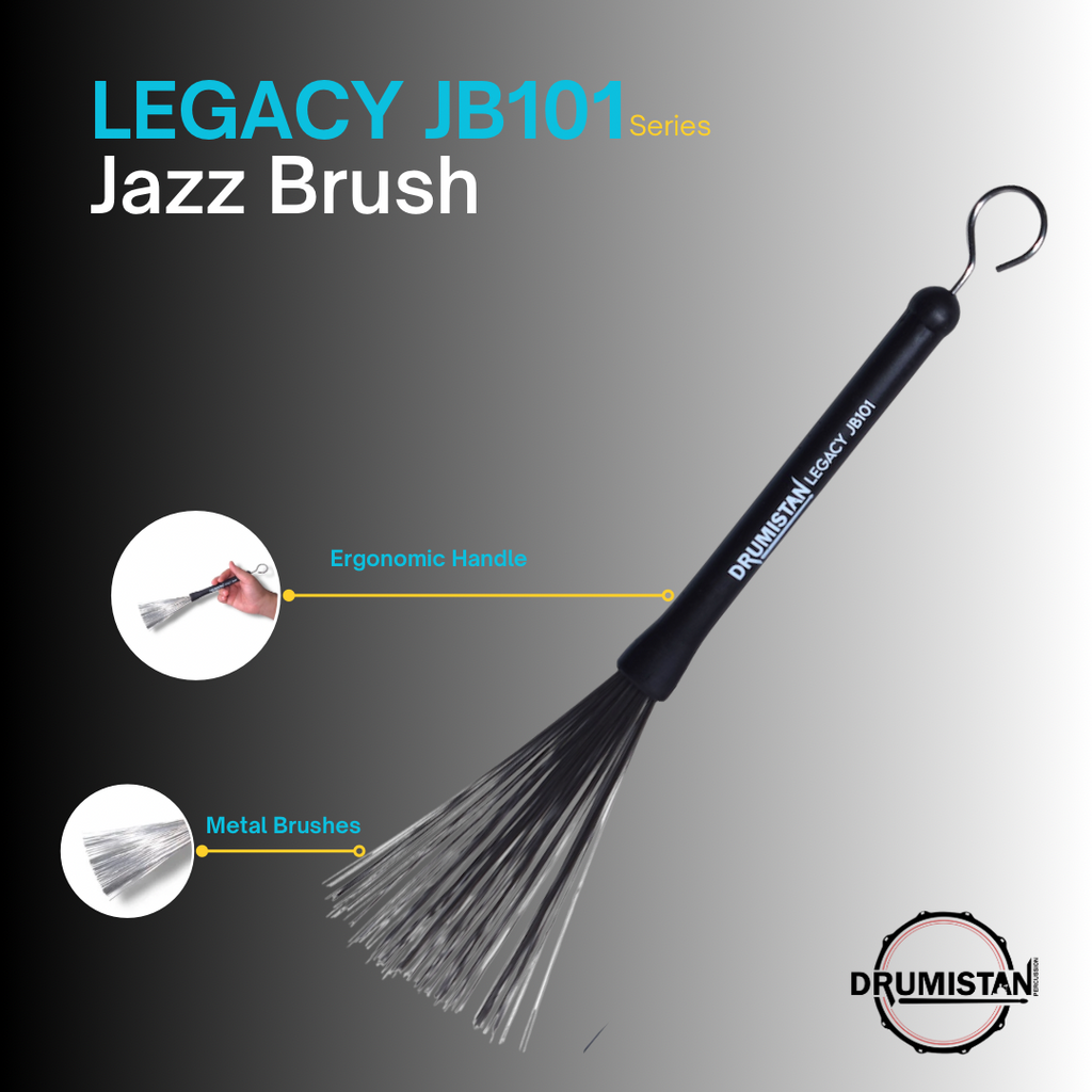 Jazz Drum Brush - LEGACY JB101 – Lightweight & Responsive Drum Brushes for Smooth Jazz Playing