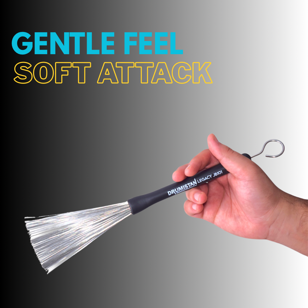 Jazz Drum Brush - LEGACY JB101 – Lightweight & Responsive Drum Brushes for Smooth Jazz Playing