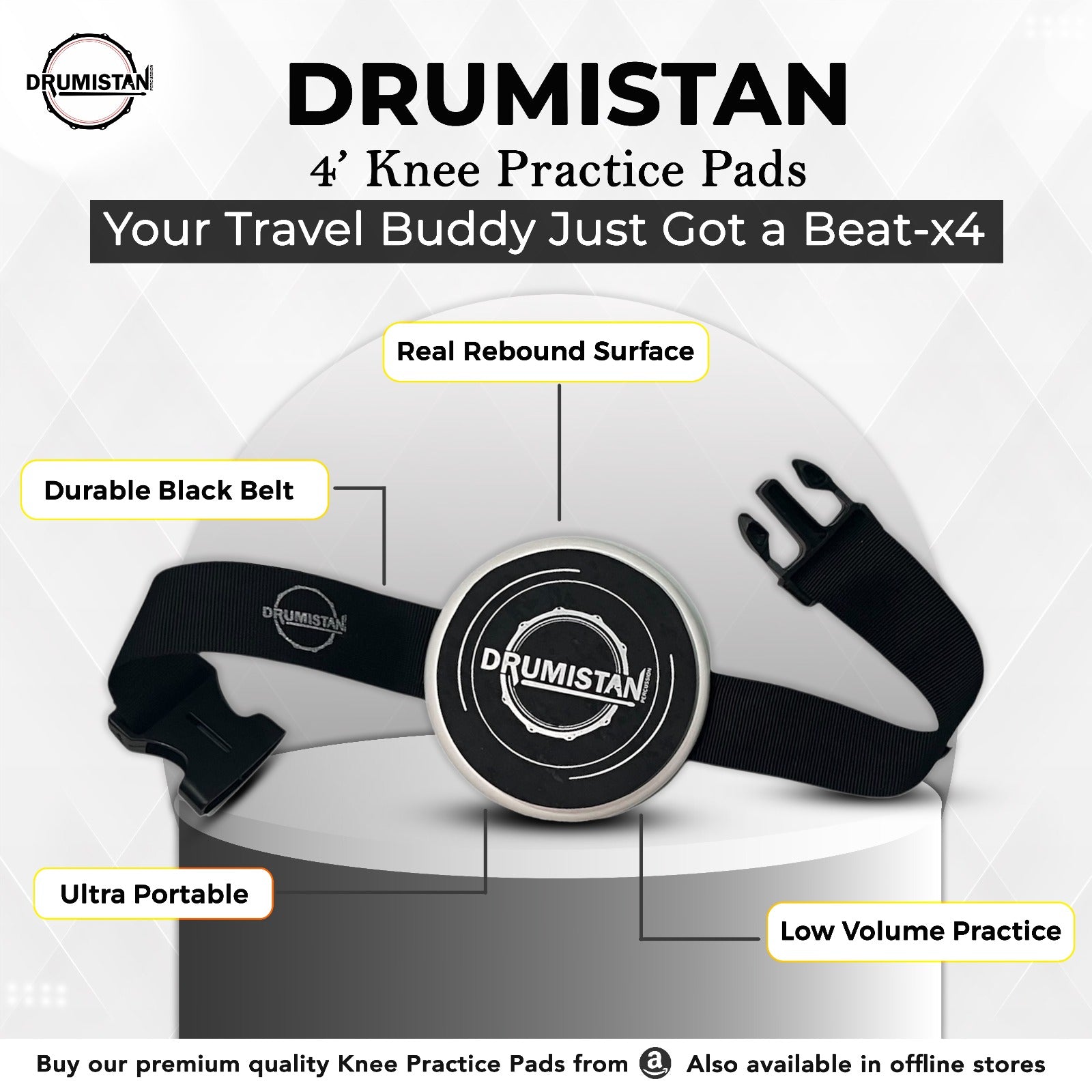 4" Travel Knee Practice Pad - Real Rebound Series