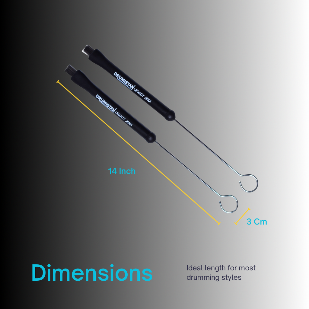 Jazz Drum Brush - LEGACY JB101 – Lightweight & Responsive Drum Brushes for Smooth Jazz Playing