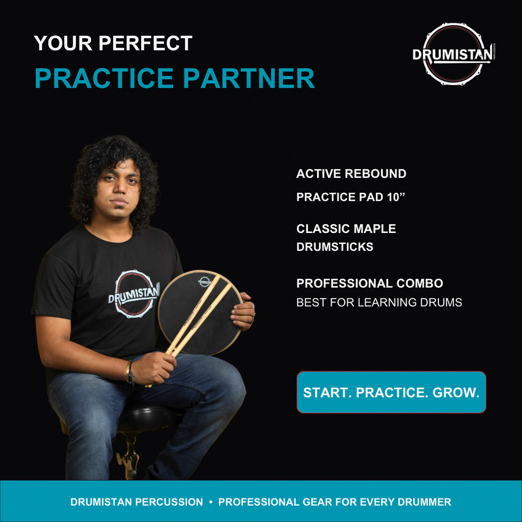 Pro Starter Kit Combo | Active Rebound Practice Pad + Classic Maple Drum Sticks