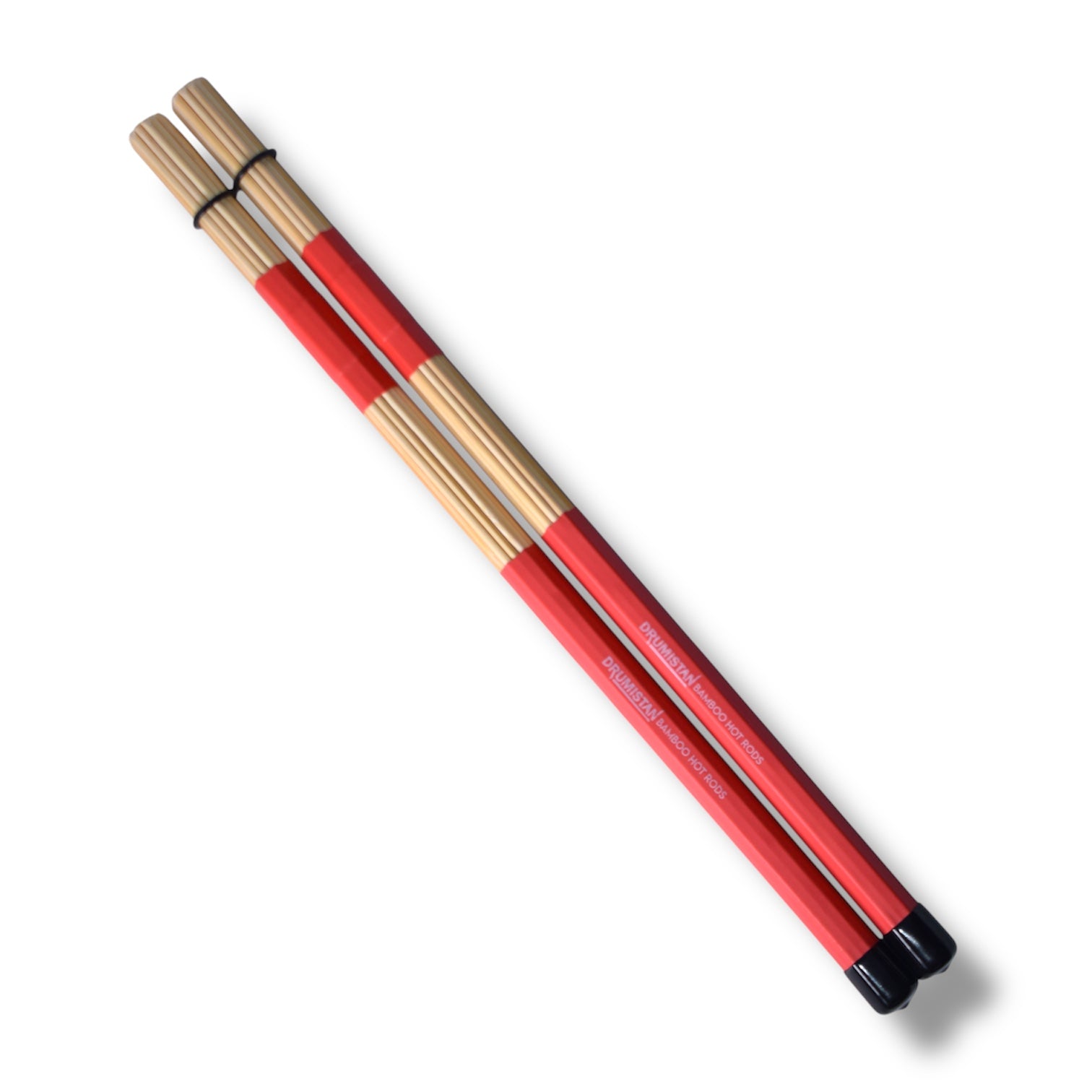 Bamboo Drum Sticks Rods (Red)