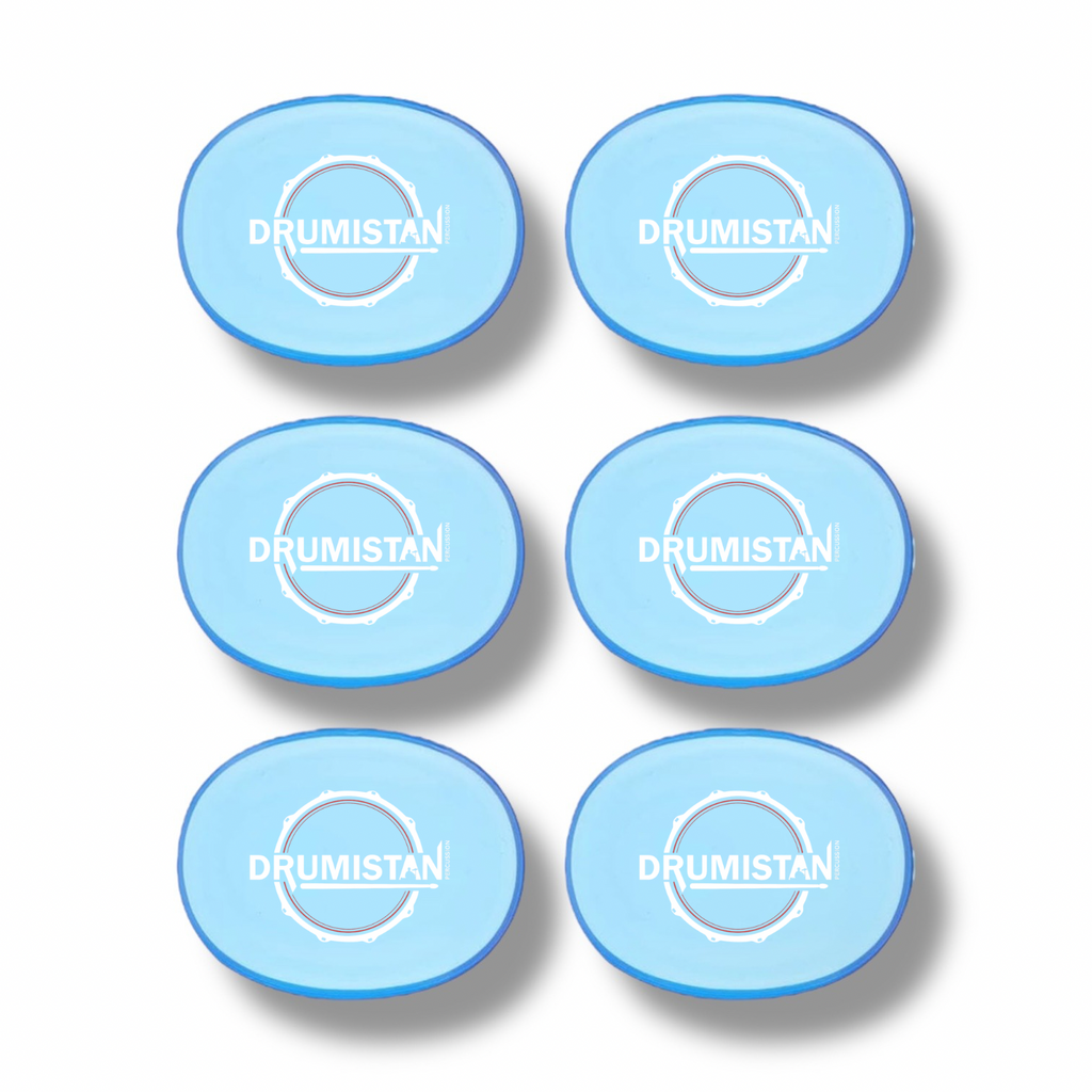 Ocean Gel Drum Dampeners, Sound Control Pads, Set of 6, Blue, Silicone