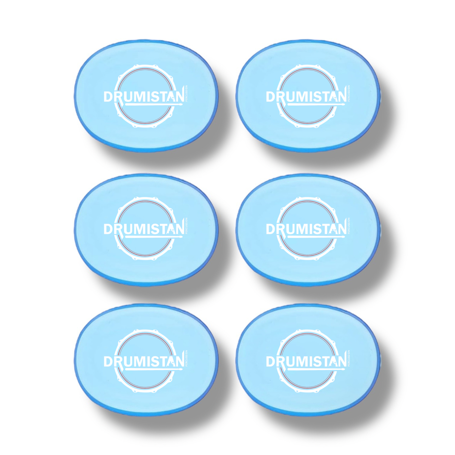 Ocean Gel Drum Dampeners, Sound Control Pads, Set of 6, Blue, Silicone