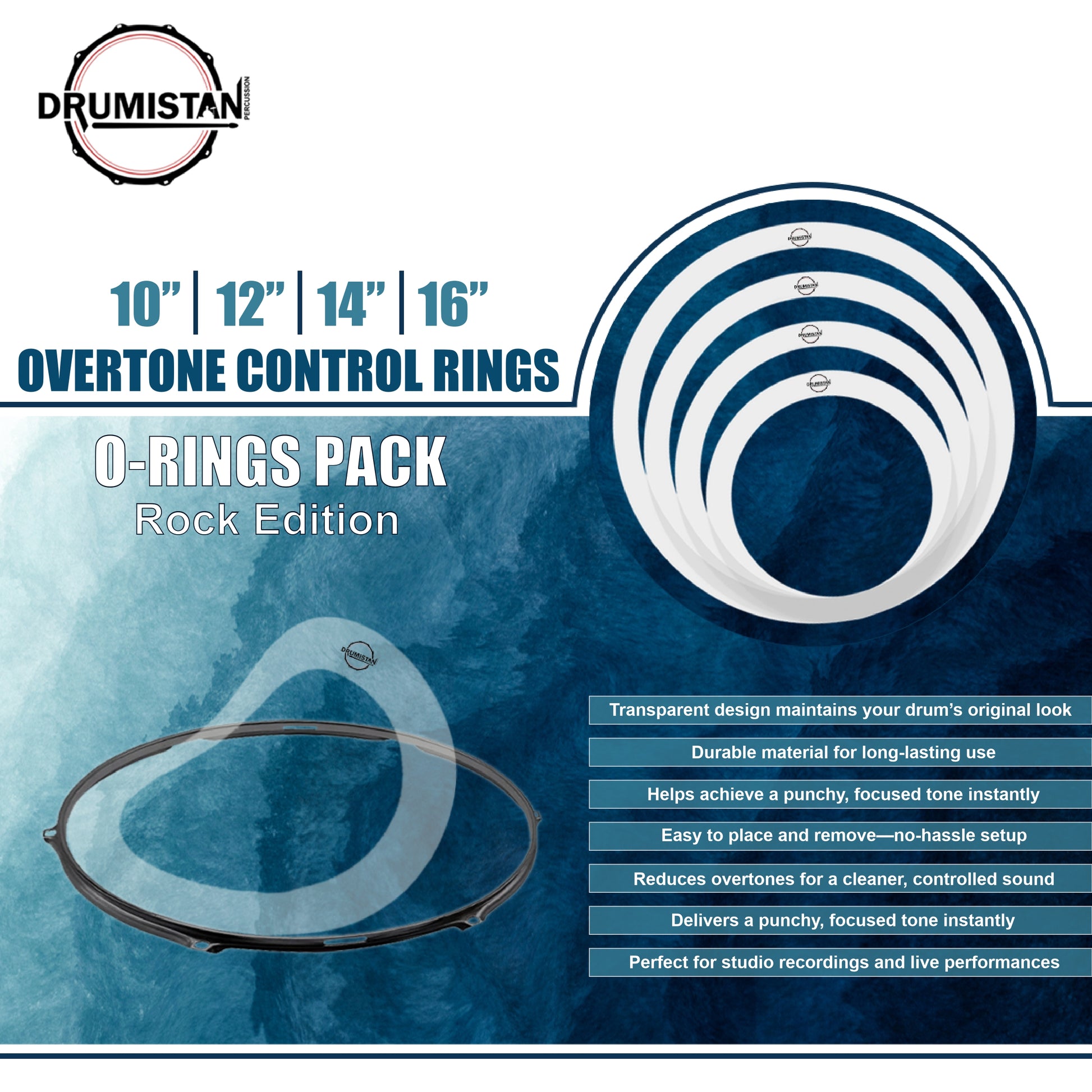 O-Rings ( Overtone control rings ) Size 10,12,14,16